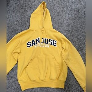 Yellow Champion San Jose State (SJSU) hoodie in a women’s size M